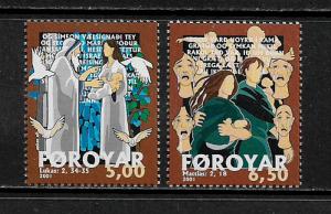 Faroe Is #407-8 MNH Set - Bible Stories