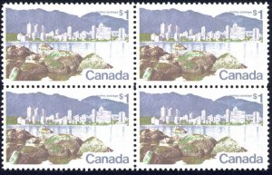 Canada Sc# 600 MNH block/4 1972 $1.00 Vancouver