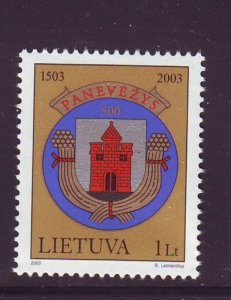 Lithuania Sc 752 2003 500th Anniversary Panevezys stamp mint NH