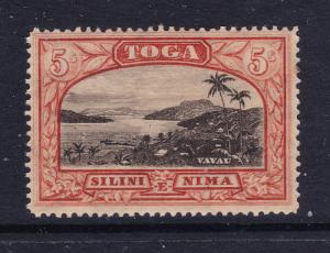 Tonga an early mint 5/- turtle watermark