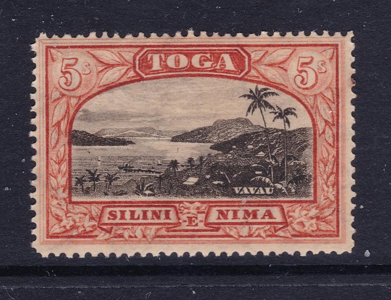 Tonga an early mint 5/- turtle watermark