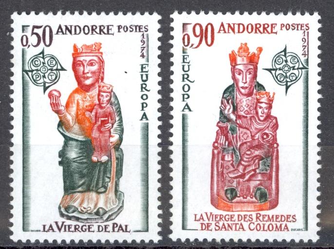 Andorra French Sc# 232-233 MNH 1974 Europa Issue