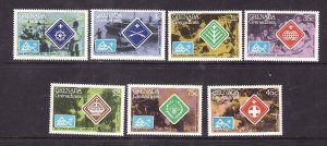 Grenada Grenadines-Sc#83-9-unused NH set-Scouts-Scouting-Jamborees-1975-