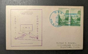 1934 USS WM B Preston Navy Cover to Boyertown PA Last Day Commission Ship Cancel