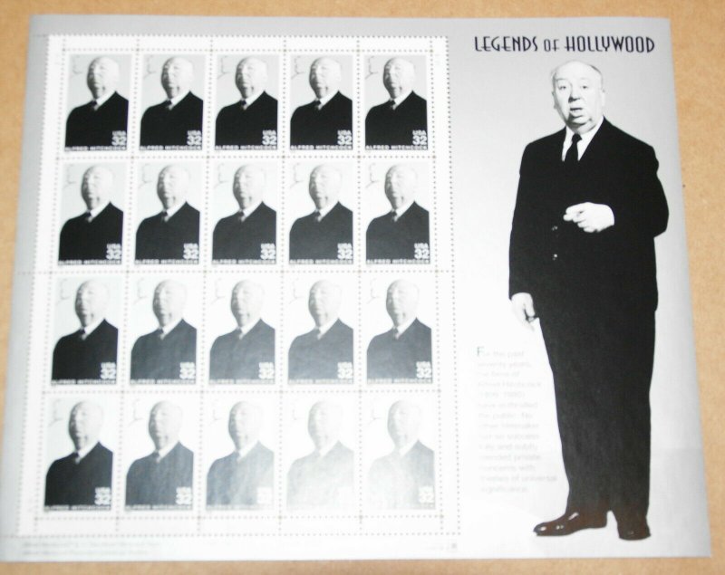 1998 sheet Legends of Hollywood: Alfred Hitchcock Sc# 3226