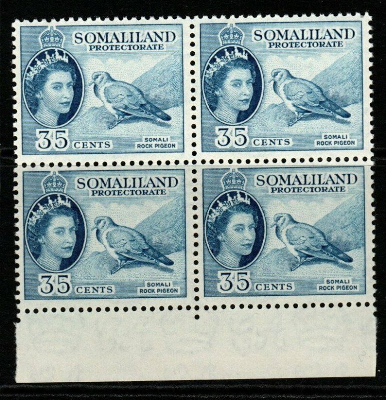 SOMALILAND SG142 1953 35c DEFINTIVE MNH BLOCK OF 4 