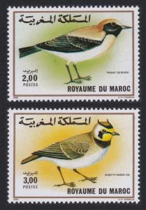 Morocco Wheatear Lark Birds 2v SG#774/75 SC#680-81