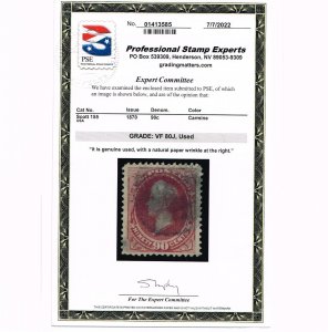 EXCEPTIONAL SHOWPIECE GENUINE SCOTT #155 USED CBNC PSE CERT GRADED VF-80J JUMBO