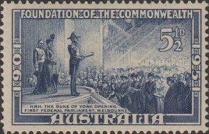 Australia 1951 Sc#242 5-1/2d 50th.Ann. of Federation-Parliament MNH-VF.
