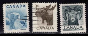 Canada Scott 322-324 Used wildlife stamp set