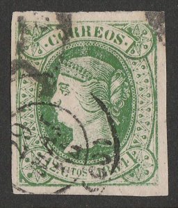 SPAIN 1864 Queen 12c POSTAL FORGERY SPECIALIST ITEM.