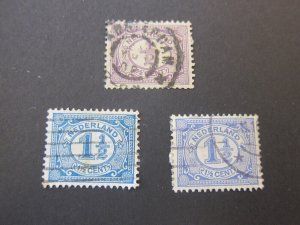 Netherlands 1899 Sc 55,57,58 FU