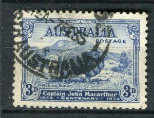 AUSTRALIA; 1934 Sheep Farming issue fine used 3d. value 