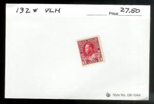 CANADA Sc#132 UNUSED Very Lightly Hinged