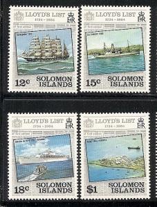Solomon Isls. 521-24 MNH 1984 Lloyd's List