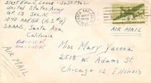 United States California Army Air Base Santa Ana 1945 machine  1942-1946  8c ...