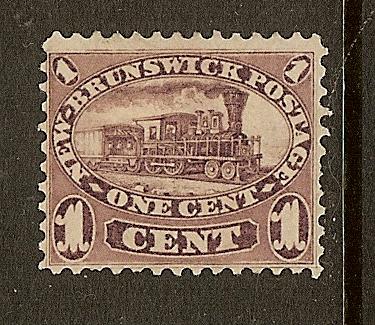 New Brunswick, Scott #6, 1c Locomotive, Used