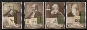 GIBRALTAR SG1341a/d 2009 CHARLES DARWIN MNH 