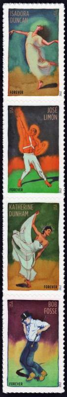 SC#4701a (45¢) Innovative Choreographers Strip of Four MNH  