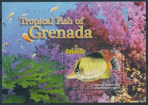 [109123] Grenada 2011 Marine life fish Butterflyfish Souvenir Sheet MNH