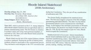 US 2348 FDC Rhode Island Statehood & Gold Replica