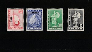 Iceland  Scott#  232-235  MH  (1940 New York World's Fair)