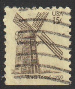 SC# 1739 - (15c) - Windmills, Rhode Island, used single