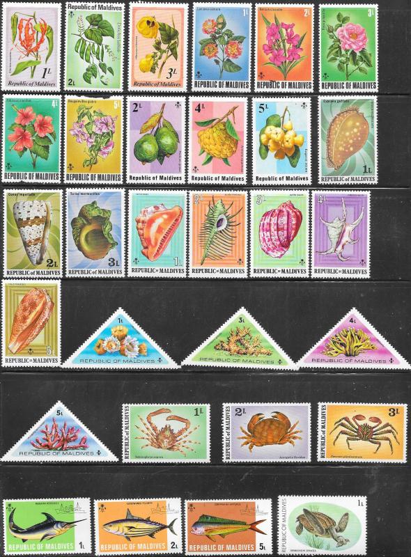 Maldive Islands Lot of 137 (MNH) CV$64.00