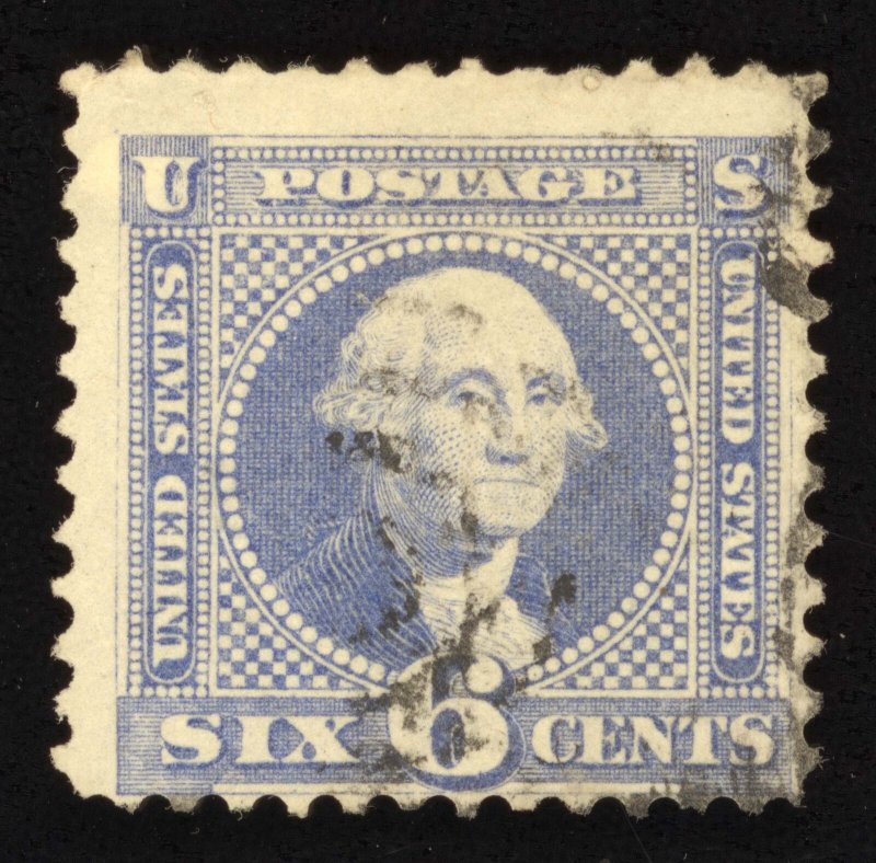 US Scott 115 Used 6c ultramarine George Washington Lot M1030 bhmstamps