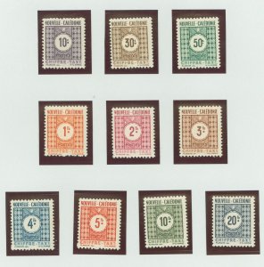 New Caledonia #J32-J41 Unused Single (Complete Set)