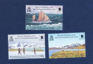 SOUTH GEORGIA - # 254-256  - MNH -  Ernest Shackleton, Ships - 2000