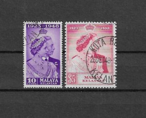 MALAYA/KELANTAN 1948 SG 55/6 USED Cat £52.75