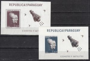 Paraguay Scott 706a-b Mint NH perf and imperf (footnote S/S) -Catalog Value $100