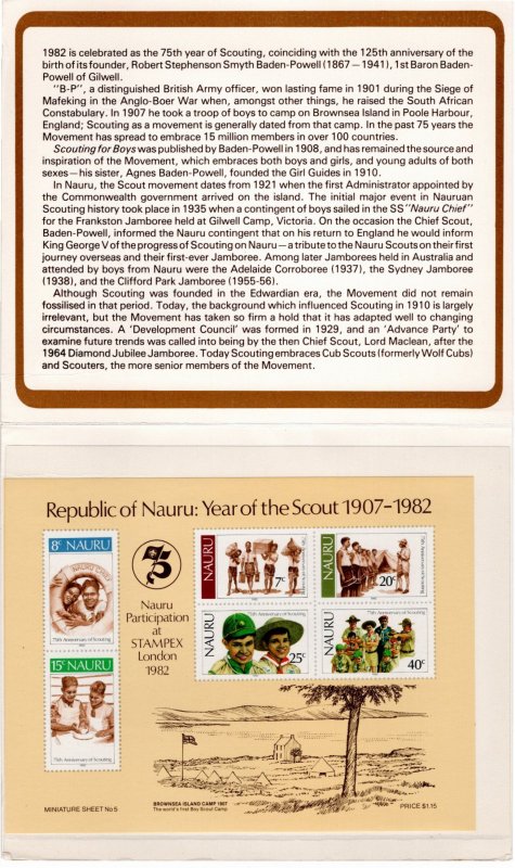 Nauru 1982  MNH Sc 244-9 Presentation Pack