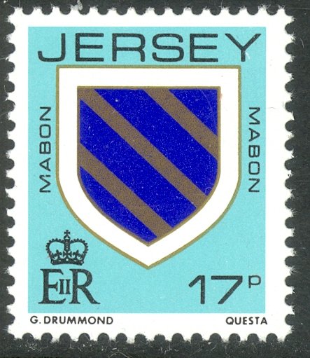 GB JERSEY 1985-91 QE2 17p ARMS Issue Sc 382 MNH