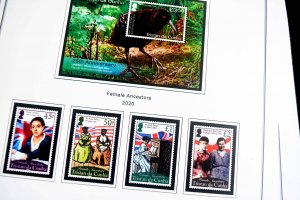 COLOR PRINTED TRISTAN DA CUNHA 2011-2020 STAMP ALBUM PAGES (45 illustr. pages)