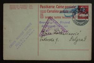 WWI SERBIA - CENSORED CARD! serbien yugoslavia J9