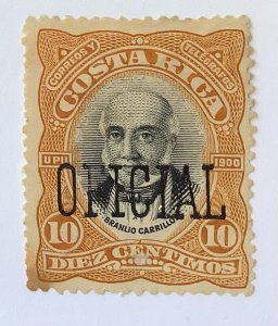 Costa Rica 1901 Scott o40 used - 10c, Braulio Carrillo Colina, President