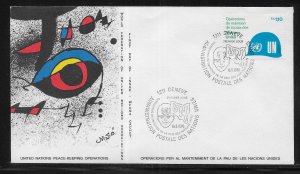 UN Geneva 92 Peace Keeping WFUNA Cachet FDC First Day Cover