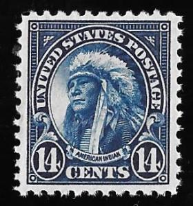 565 14 cents Indian Stamp Mint OG NH EGRADED VF-XF 87