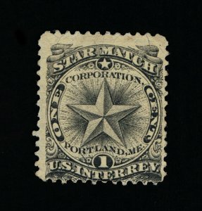 GENUINE SCOTT #RO172b PRIVATE DIE STAR MATCH CO. PRINTED ON SILK PAPER #14027