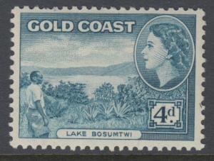 XG-Q722 GOLD COAST - QEII, 1953 4D. Blue, SG159 MNH