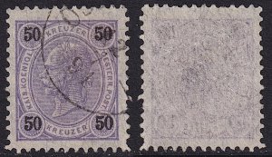 Austria - 1890 - Scott #61 - used - Franz Josef - line perf 11 1/2