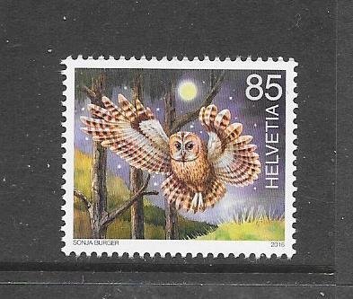 BIRDS - SWITZERLAND #1601 OWL MNH