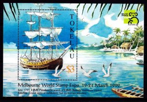 Tokelau 1999 Melbourne Stamp Exhibition - Ship Birds MNH Miniature Sheet SC 265