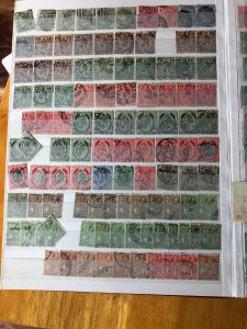 Red Stock Book Full Of Very Old Turkey & Norway Stamps  VERY CLEAN VERY NICE