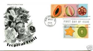 4258-62 Tropical Fruit coils on 1 ArtCraft FDC
