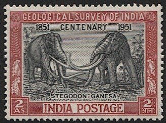 INDIA 1951 Sc 232 Mint LH MLH  2a - Elephants