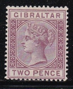 Album Treasures Gibraltar Scott # 12 2p Victoria Mint Hinged