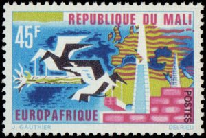 Mali #103, Complete Set, 1967, Birds, Maps, Never Hinged